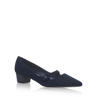 Blue 'Audrina' mid heel sandals
